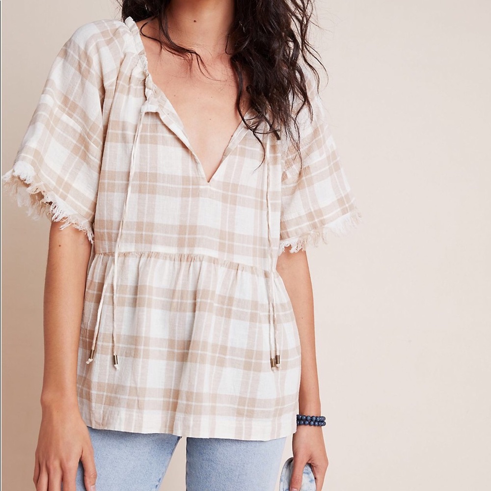 - ANTHROPOLOGIE The  Bette Babydoll Blouse